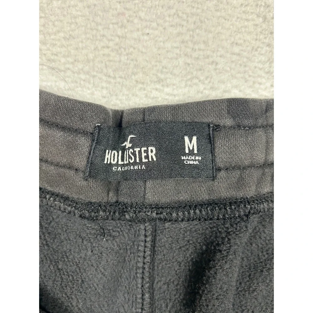 Hollister Sweat Shorts Mens Medium Black Camo Fleece Drawstring Athletic‎